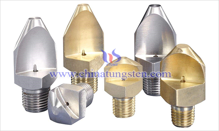 Tungsten Cemented Carbide & Copper V-shaped Narrow Angle Fan-shaped Nozzle