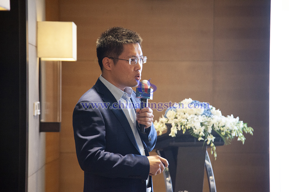 Zhou Peng, Senior Manager of the Planning Department of China Tungsten Hightech  Materials Co., Ltd.
