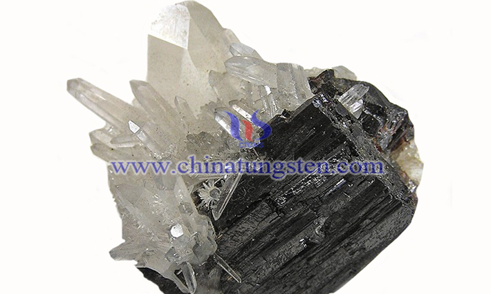 Wolframite (Mn,Fe)WO4 ore found in nature